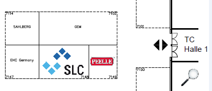 Section of the plan of Hall 7 at the Interlift 2019 / Hall 7 / Booth no. 7148