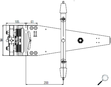 Bremsfangvorrichtung SG2D-1 Var-2 mit gerader Auslösung