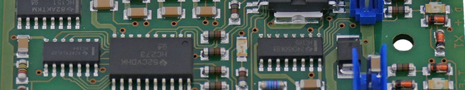 Detailed view of a circuit board
