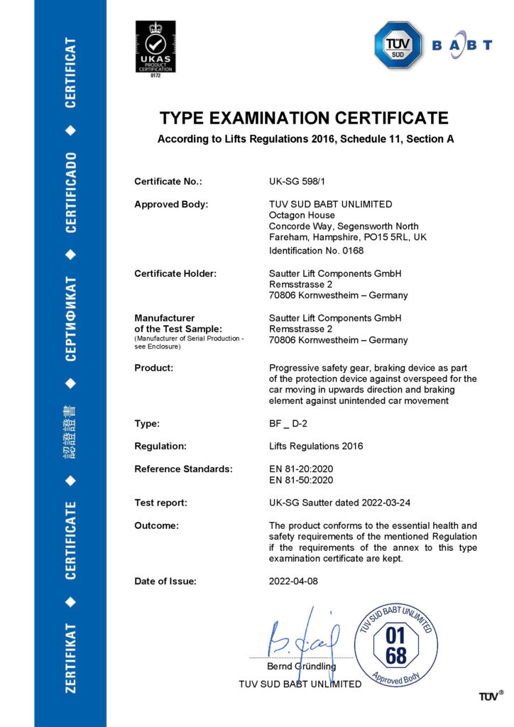 Certificates for products Download SLC GmbH