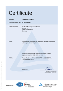 ISO Certificate